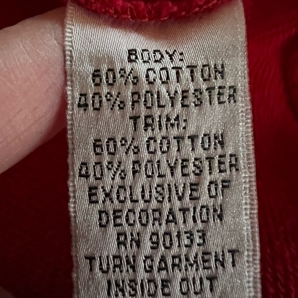 Vintage Y2K Quacker Factory red gold stars embroidered flags zip up hoodie sz 1X - Picture 10 of 15